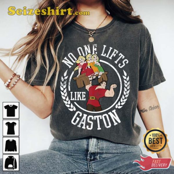 Disney Beauty And The Beast No One Lifts Like Gaston Badge T-Shirt