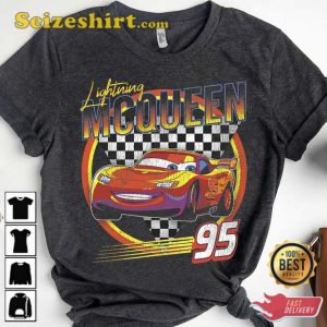 Disney Pixar Cars Lightning McQueen Vintage Race T-Shirt