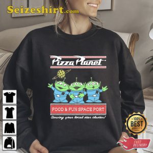 Disney Pixar Toy Story Aliens Pizza Planet Pastel Logo T-Shirt