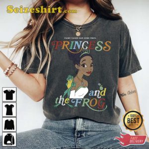 Disney Princess And The Frog Tiana And Frog Naveen Portrait Shirts