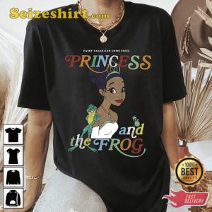 Disney Princess And The Frog Tiana And Frog Naveen Portrait Shirts