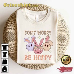 Dont Worry Be Hoppy Vintage Easter Unisex Sweatshirt