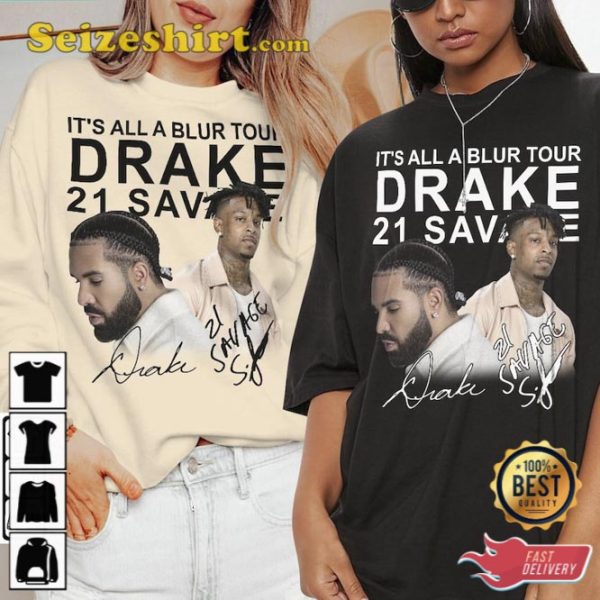 Drake Its All A Blur Tour 2023 Graphic Tee Shirt