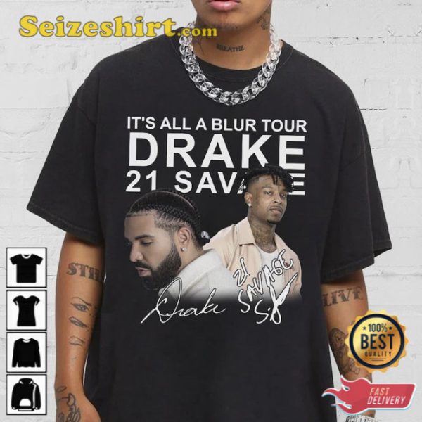 Drake Its All A Blur Tour 2023 Graphic Tee Shirt