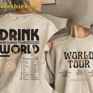 Drink Around The World Tour 2 Sided Shirt