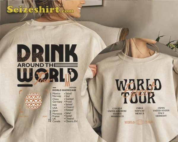 Drink Around The World Tour 2 Sided Shirt