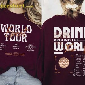 Drink Around The World Tour 2 Sided Shirt