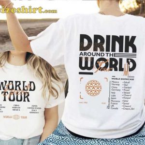 Drink Around The World Tour 2 Sided Shirt
