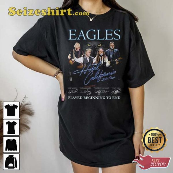 Eagles Hotel California Tour 2023 Signatures Shirt