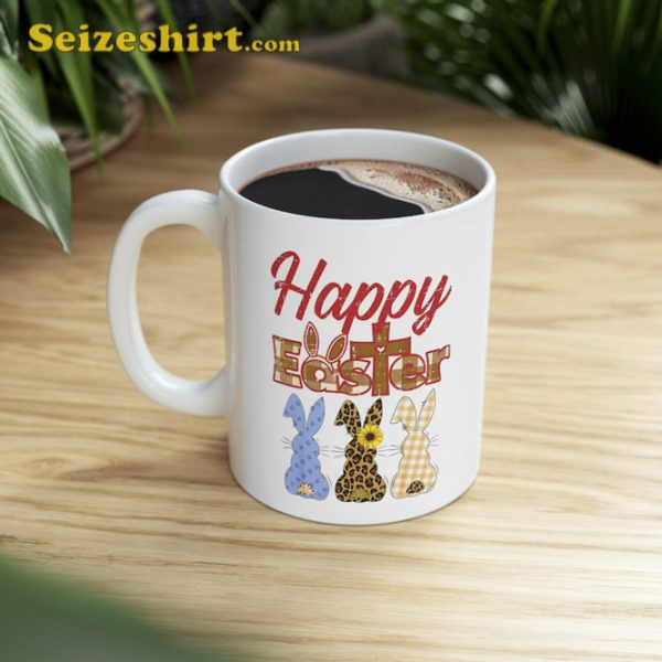 Easter Bunny Rabbit Leopard Happy Day 2023 Mug