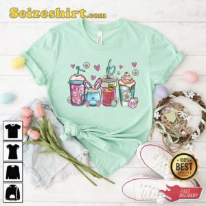 Easter Coffee Sweatshirt Bunny Lover Gift