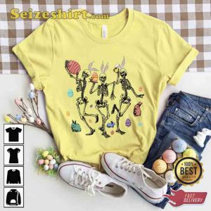 Easter Skeletons Bunny Vintage Unisex Shirt