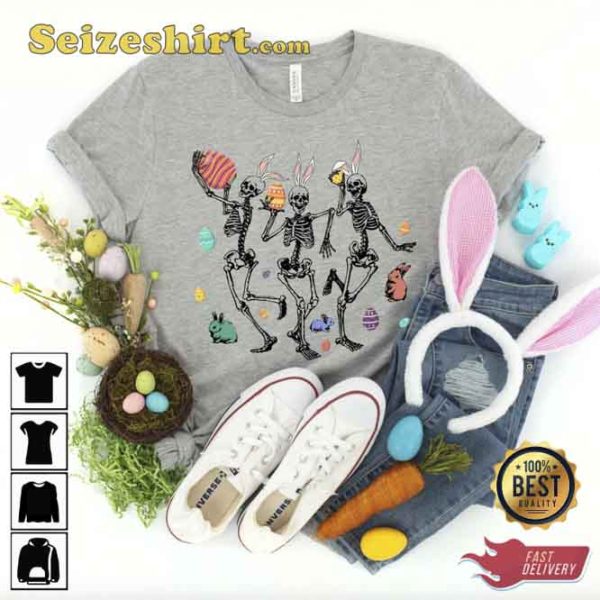 Easter Skeletons Bunny Vintage Unisex Shirt