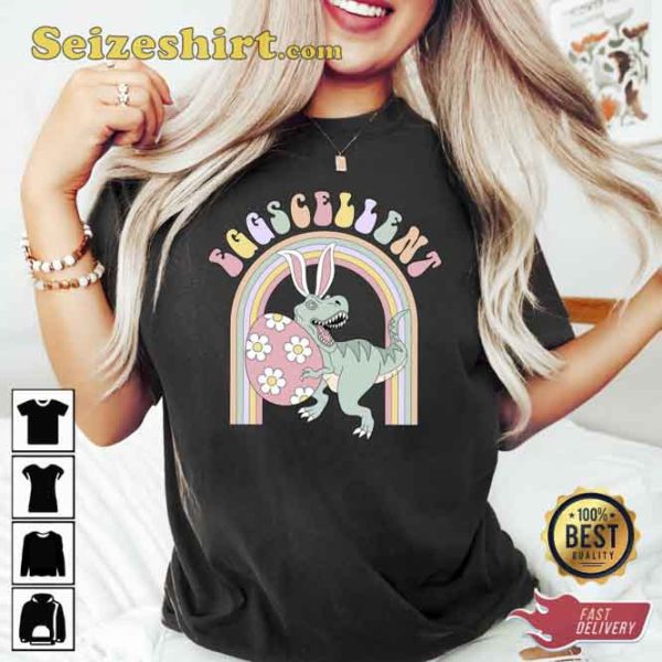 Eggscellent Easter Dinasour Coffee Shirt