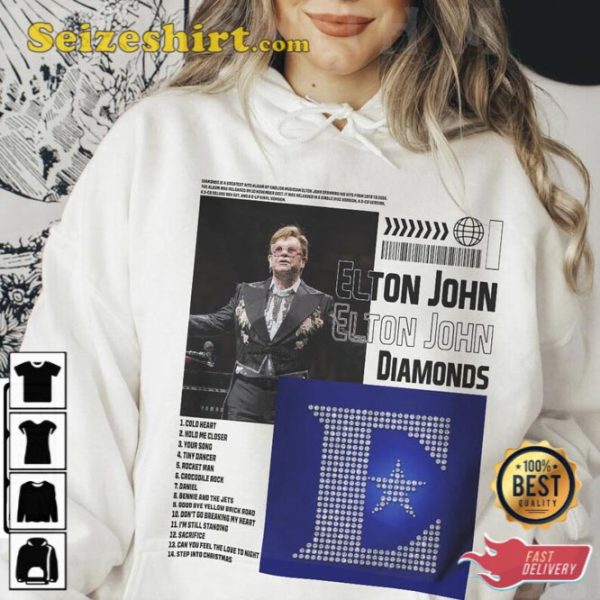Elton John Diamonds New Album Vintage Bootleg Inspired Shirt