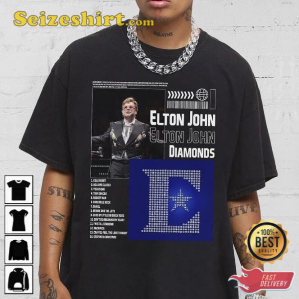Elton John Diamonds New Album Vintage Bootleg Inspired Shirt