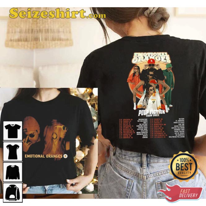 Emotional Oranges The Pulp Fiction Tour 2023 T-Shirt