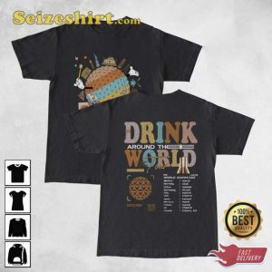 Epcot Drink World Tour 2023 Mickey And Friends Tshirt
