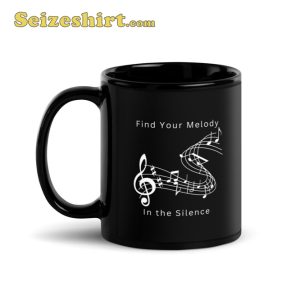 Find Your Melody Black Glossy Mug