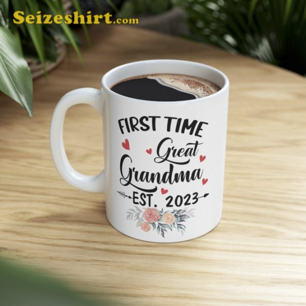 First Time Grandma 2023 Gift Promoted To Great Coffee Mug