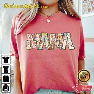 Floral Mama T-Shirt Gift For Mothers Day