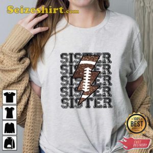 Football Sister T-Shirt Gift for Fan