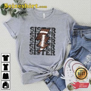 Football Sister T-Shirt Gift for Fan