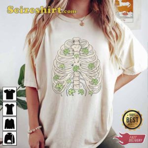 Four Leaf Clover Skeleton Patrick’s Day T-shirt