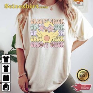 Funny Groovy Chick Easter Graphic Tshirt