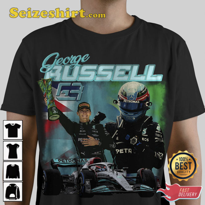 George Russell Mercedes Brazil Win Formula One Racing Vintage T-Shirt