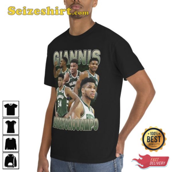 Giannis Antetokounmpo Shirt Greek Freak Gift for Basketball Fan