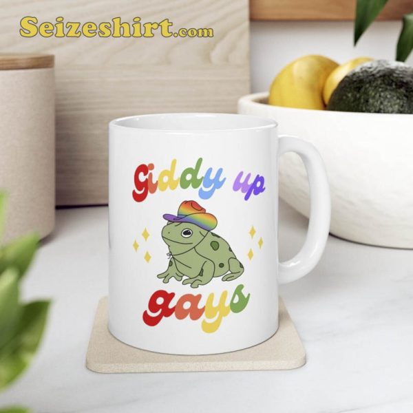 Giddy Up Gays Ceramic Coffee Mug