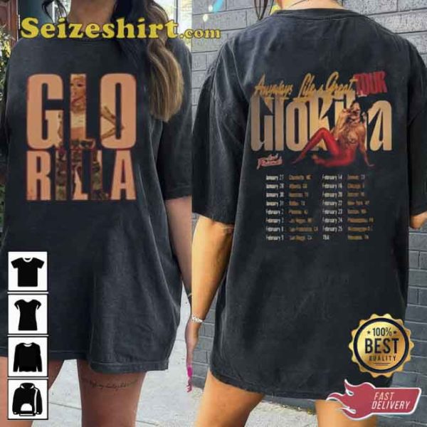 Glorilla North America Tour 2023 Tee Shirt