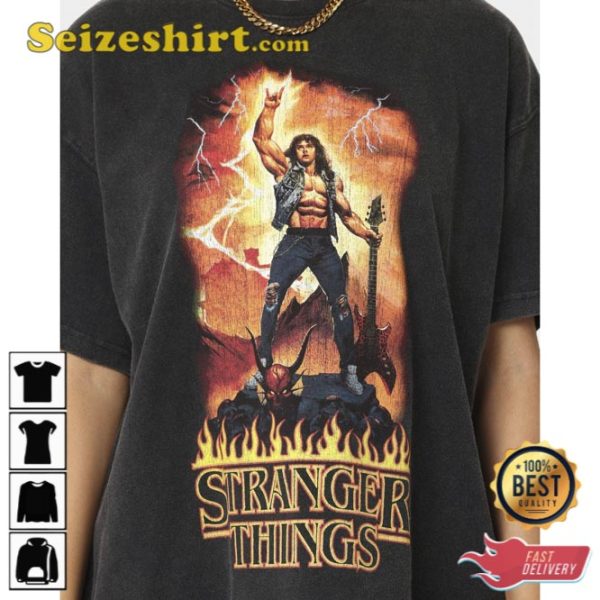 Goat Crew X Stranger Things Metal Vintage Tee Shirt