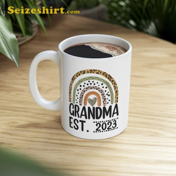 Gramma Est 2023 Leopard Rainbow Mothers Day Mug