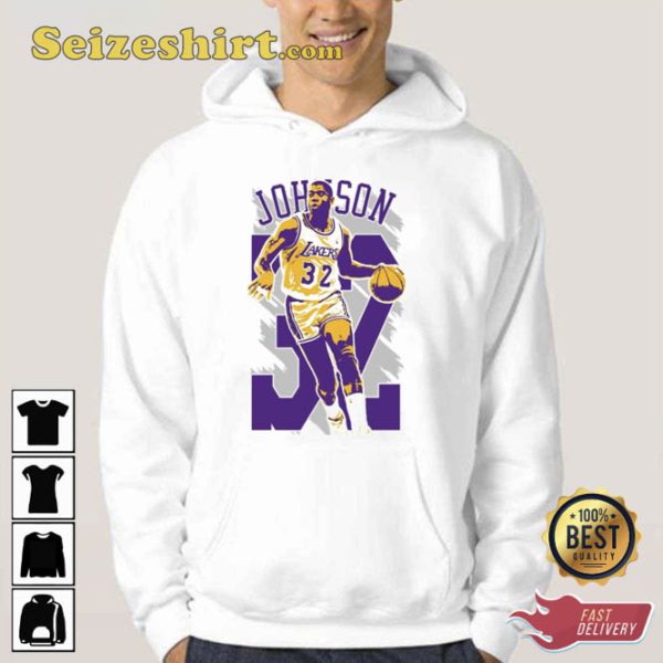 Great Player 32 Magic Johnson Basketball Hoodie