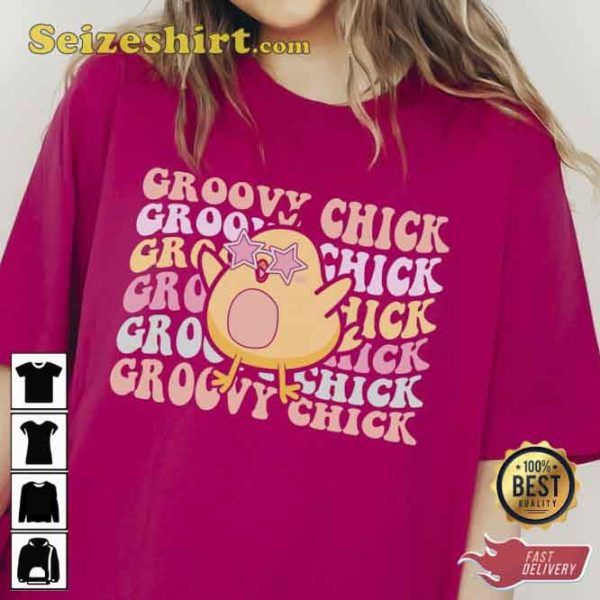 Groovy Chick Easter Bella Canvas T-Shirt