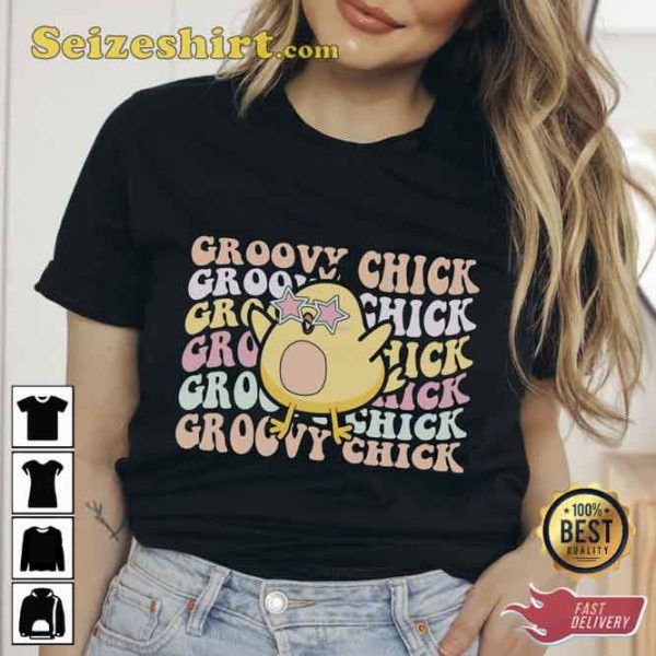 Groovy Chick Easter Bella Canvas T-Shirt