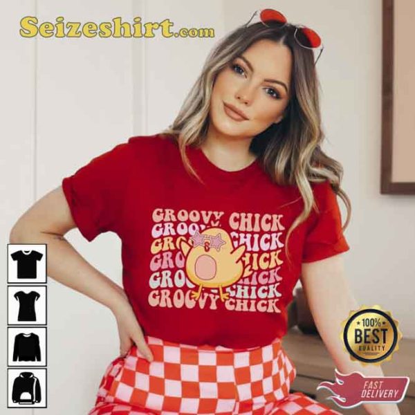 Groovy Chick Easter Bella Canvas T-Shirt