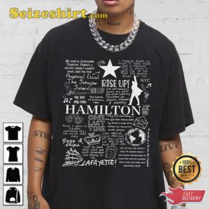 Hamilton Musical Doodle Art Lyric Album Song Music T-Shirt