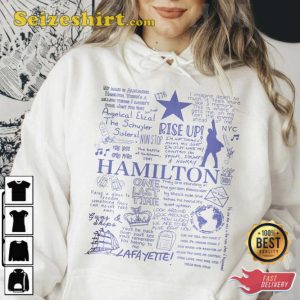 Hamilton Musical Doodle Art Lyric Album Song Music T-Shirt