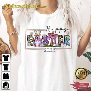 Happy Easter 2023 Easter Eggs Bunny T-Shirt