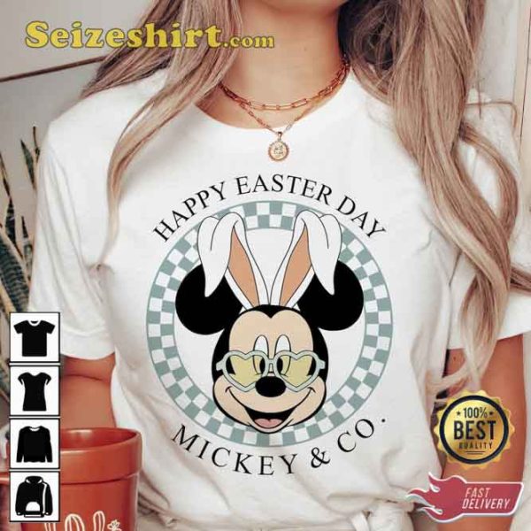 Happy Easter Day Checkered Mickey Sweatshirt