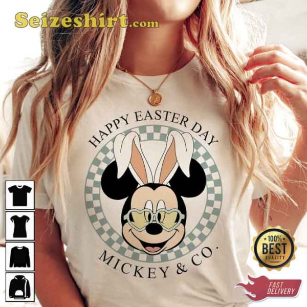 Happy Easter Day Checkered Mickey Sweatshirt