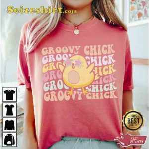 Happy Easter Day Groovy Chick Shirt