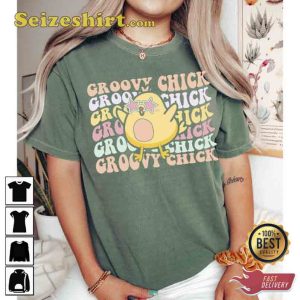 Happy Easter Day Groovy Chick Shirt