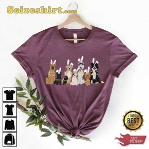 Happy Easter Dog Bunny Cute Unisex T-Shirt