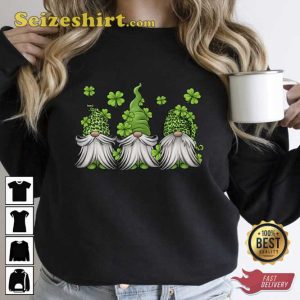 Happy St Patricks Day Shamrock Gnomes Tee