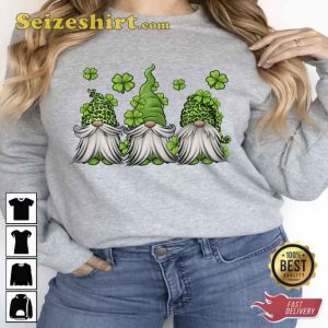 Happy St Patricks Day Shamrock Gnomes Tee