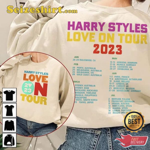 Harry Love On Tour 2023 Retro Shirt Harry Music Concert